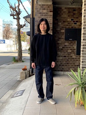 WASEWROUGH CREW SWEATBLACK
