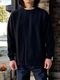 WASEWROUGH CREW SWEATBLACK