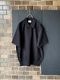 Yonetomi NEW BASICLIGHT WAVE COTTON KNIT POLOBLACK