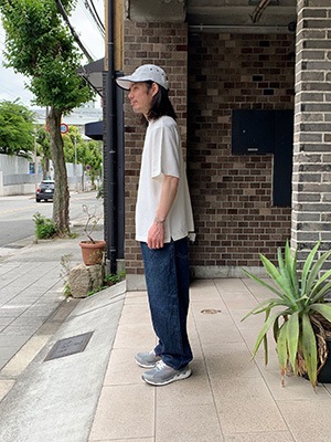 Yonetomi NEW BASICLIGHT WAVE COTTON KNIT TEEWHITE