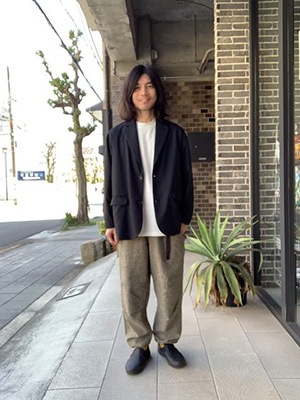 Yonetomi NEW BASICLIGHT WAVE COTTON KNIT TEEWHITE