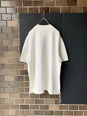 Yonetomi NEW BASICLIGHT WAVE COTTON KNIT TEEWHITE