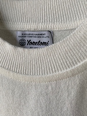 Yonetomi NEW BASICLIGHT WAVE COTTON KNIT TEEWHITE