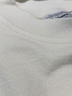 Yonetomi NEW BASICLIGHT WAVE COTTON KNIT TEEWHITE