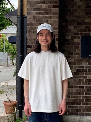Yonetomi NEW BASICLIGHT WAVE COTTON KNIT TEEWHITE
