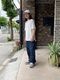 Yonetomi NEW BASICLIGHT WAVE COTTON KNIT TEEWHITE