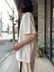 Yonetomi NEW BASICLIGHT WAVE COTTON KNIT TEEWHITE
