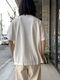 Yonetomi NEW BASICLIGHT WAVE COTTON KNIT TEEWHITE