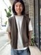 Yonetomi NEW BASICLIGHT WAVE COTTON KNIT TEEWHITE