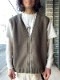 WASEWISLAND KNIT VIRGIN VESTɡKHAKI