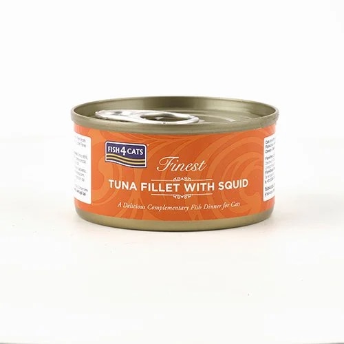 猫缶 ツナ＆イカ TUNA FILLET WITH SQUID　70g