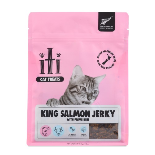 イティキャットトリーツ キングサーモン＆ビーフジャーキー ビューティーケア 100g
