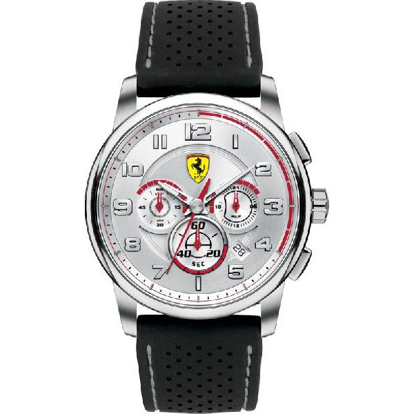 送料無料】Ferrari フェラーリHeritage Chrono クロノグラフ Silver