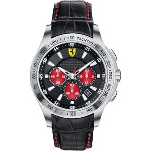 送料無料】Ferrari フェラーリScuderia Chrono クロノグラフ Black