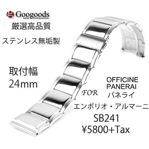 �������å��������ʼ����ƥ�쥹�٥��sb241������24mm For PANERAI�ѥͥ饤 ����ޡ���&����