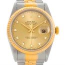 ROLEX Datejust ロレックス デイトジャストK18ゴールド ダイヤモンド 16233 メンズ【中古】1987年【腕時計】【ロレックス用ベルトも販売中】|ROLEX ロレックス|中古高級腕時