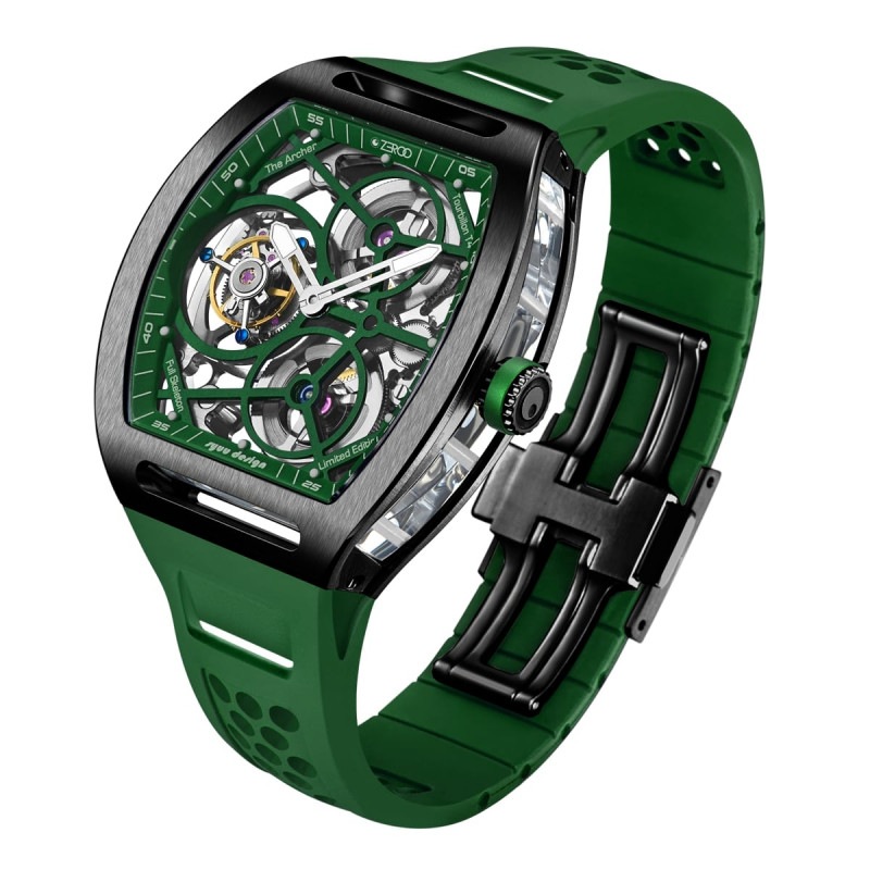 ZEROO TIME CO T4 トゥールビヨン　時計 ZEROO T4 THE ARCHER FULL SKELETON TOURBILLON – ZEROO TIME Co.