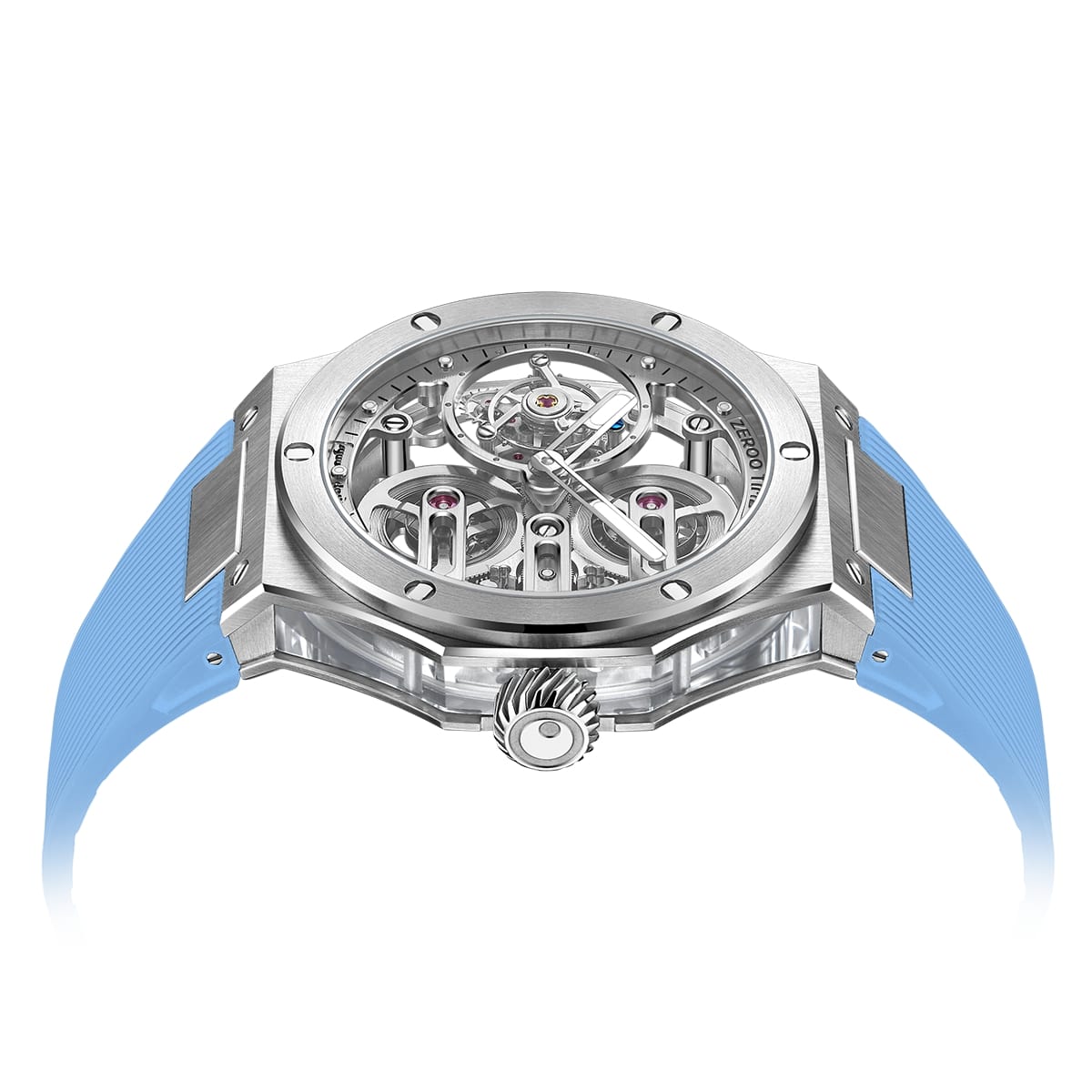 受注生産】ZEROO ゼロ フルスケルトントゥールビヨン 腕時計 男女兼用