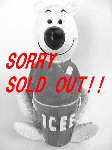 ☆1970's ICEE BEAR アイシーベアー ビンテージ 貯金箱 白熊 クマ くま