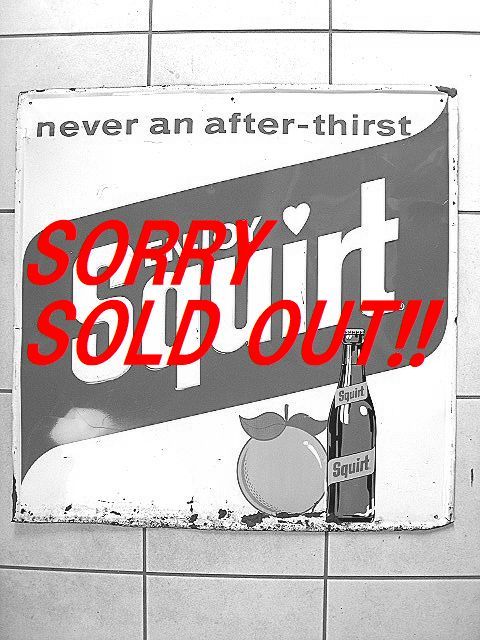 ☆特大！1970's SQUIRT スクワート ビンテージ 看板 コカコーラ 企業