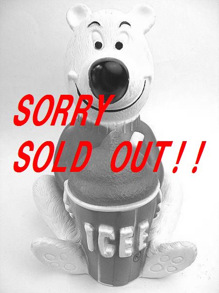 ☆1970's ICEE BEAR アイシーベアー ビンテージ 貯金箱 白熊 クマ くま