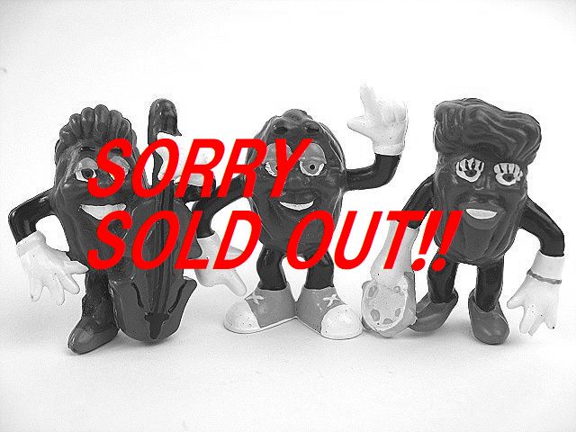 ��1980��s California Raisins ����ե���˥��졼���� Vintage �ӥ�ơ��� PVC �ԥ� �������åȡ�