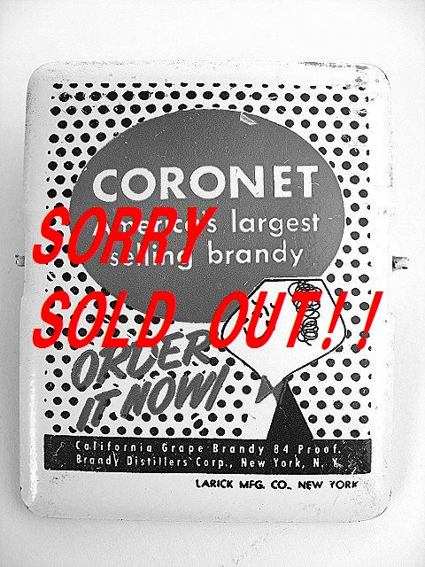 ��1950��s CORONET VSQ BRANDY �����ͥå� �ӥ�ơ��� ����å� �� �֥��ǡ� �ݡ������ ����