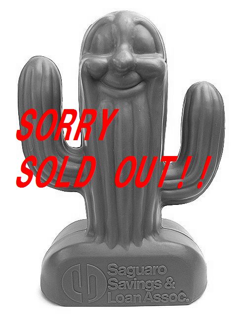☆1970's SAGUARO SAVINGS サワロセービングス サボテン 貯金箱 裏ブタ