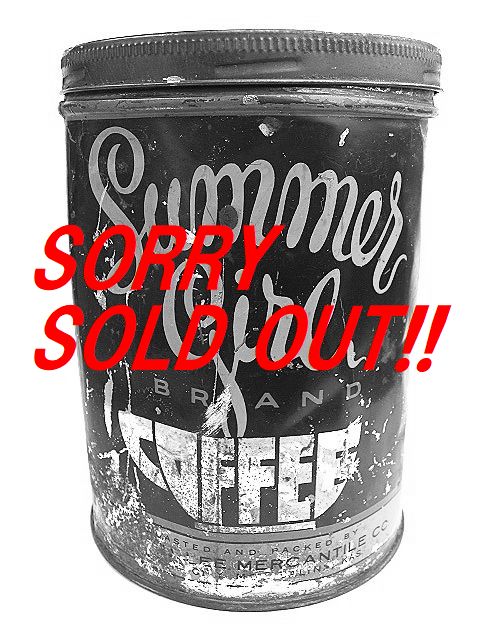 ☆レア！ 1940's HD LEE COMPANY SUMMER GIRL COFFEE 空缶 MERCANTILE