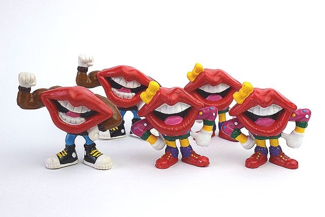 �������� 1980��s Tang Lips �ӥ�ơ��� PVC 5�ĥ��å� ���ɥХ������� ���ͥ��ա��ɡ�