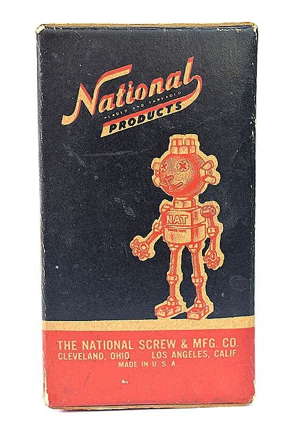 ��1950��s �ʥå� �ʥ���ʥ륹����塼 National Screw �ӥ�ơ��� BOX��