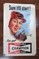 �����硪�쥢�� 1960��s CHAMPION �����ԥ��� ���ѡ��� �ץ饰 �ӥ�ơ��� �ݥ�������