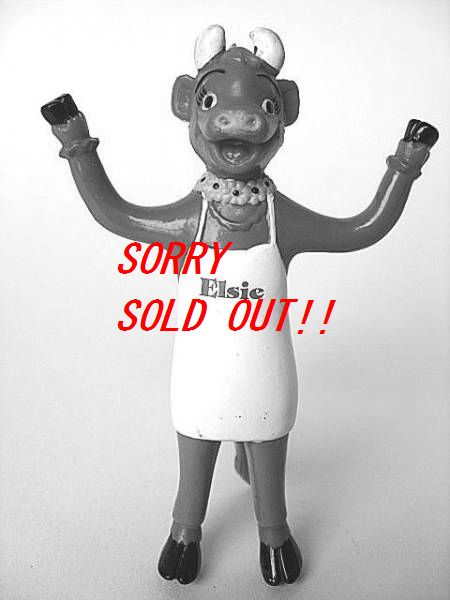 1980��s Borden �ܡ��ǥ� Elsie ���륷�� �ӥ�ơ��� PVC TOY