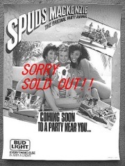 1980��s BUD LIGHT �Хɥ饤�� �ޥå��󥸡� �ӥ�ơ��� �ݥ�����