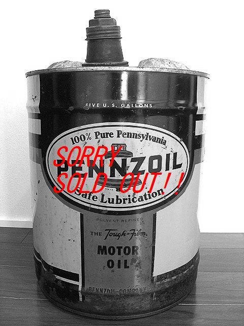 1960's PENNZOIL ペンゾイル ビンテージ オイル缶 ESSO シェル