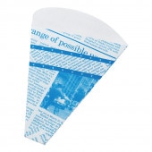 spiral Crepe袋 ブルー T02 [入数:2,000]|クレープ包装紙|テイクアウト用品