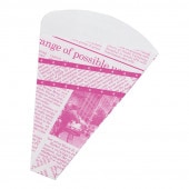 spiral Crepe袋 ピンク T03 [入数:2,000]|クレープ包装紙|テイクアウト用品