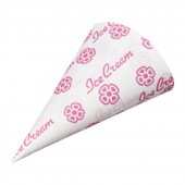 ワッフル大(花柄) [入数:3,000]|コーンスリーブ|テイクアウト用品