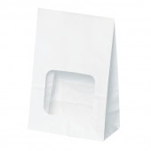 ウィンドウバッグ白無地S [入数:2,000]|角底袋|テイクアウト用品