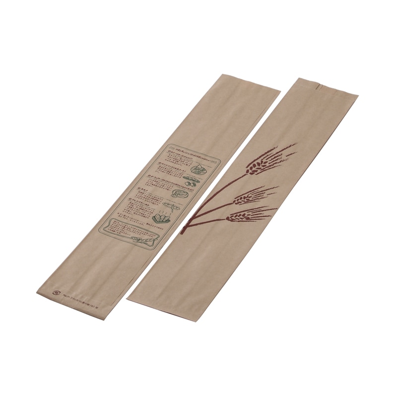 フランスパン紙袋 麦の穂 No.71中(茶)[入数:1,000]