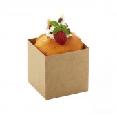 CB12 キューブカップ60茶無地 [入数:1,000]