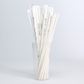 紙ストロー 6φ×210 紙袋入 ホワイト [入数:6,000]|ストロー|カトラリー＆テーブルウエア