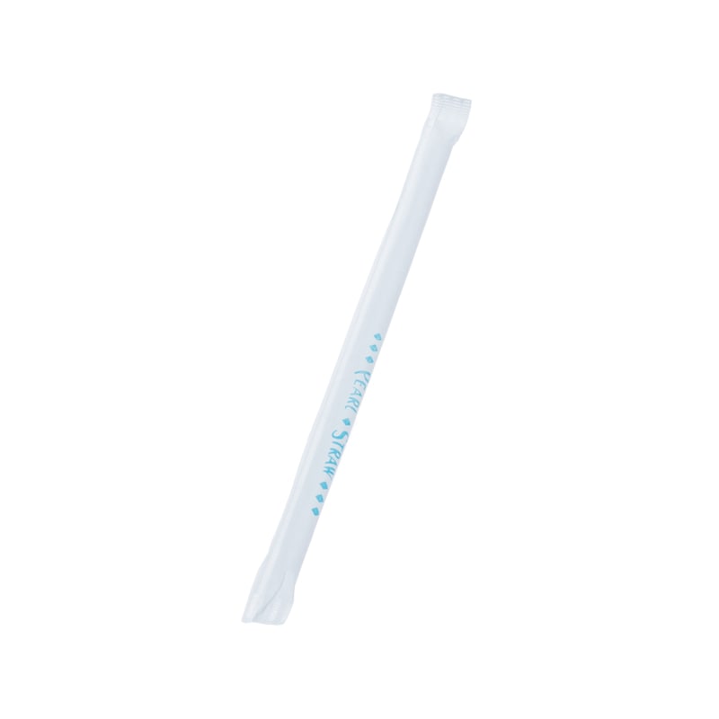 【※終売※】ストレートストロー4.5×180透明無地紙包装K [入数:25,000]