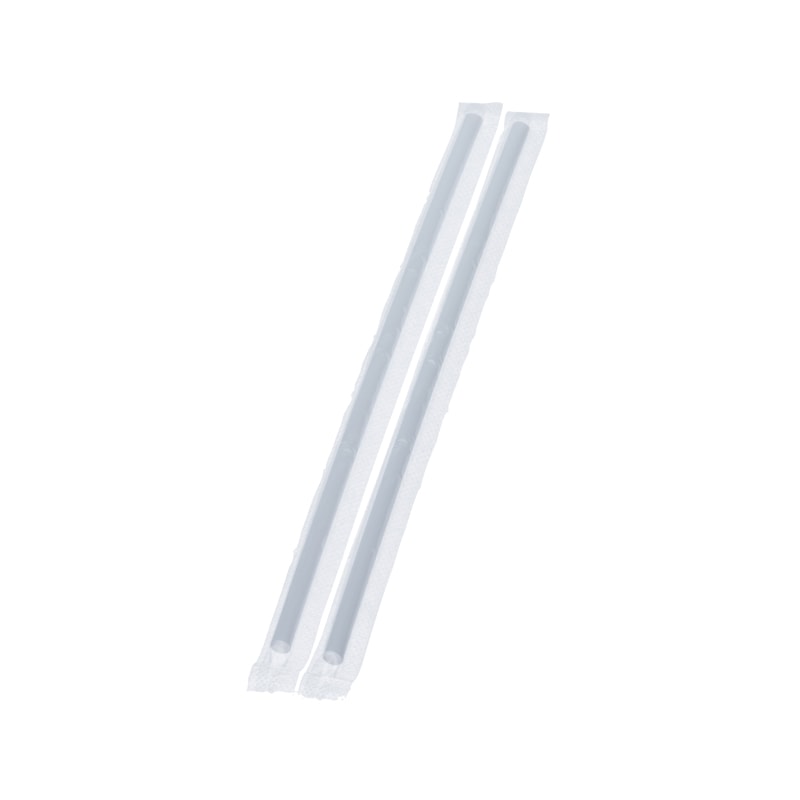 ストレートストローアイスコーヒー用4.5mm×18cmフィルム包装 白[入数:10,000]