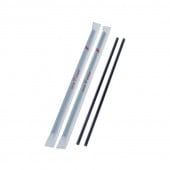 ストレートストローアイスコーヒー用4.5mm×21cm紙包装 黒 [入数:16,000]|ストロー|カトラリー＆テーブルウエア