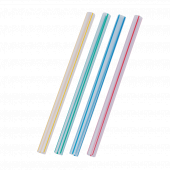 タピオカストロー12×210ストライプ裸 [入数:5,000]|ストロー|カトラリー＆テーブルウエア