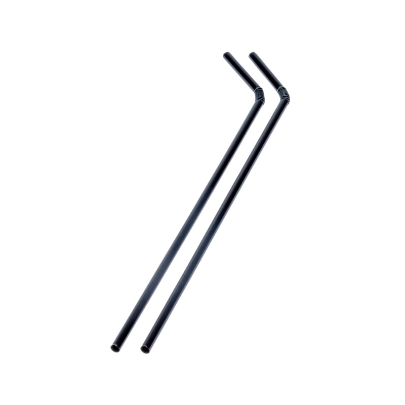 フレックスストロージュース用ロング6mm×30cm包装なし 黒[入数:6,000]
