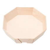 エコウッド容器 FAN-09B 八角 [入数:400]|木製容器|お弁当容器