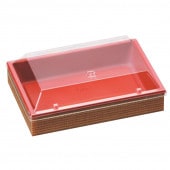 CWH-410 赤-たもん杉(ボ) [入数:400]|わっぱ・ウッド折|お弁当容器