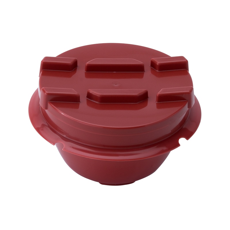 PP釜容器(2)朱 共蓋付 [入数:200]